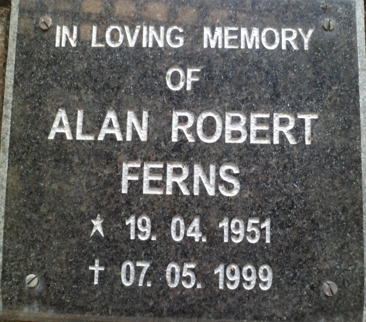 FERNS Alan Robert 1951-1999