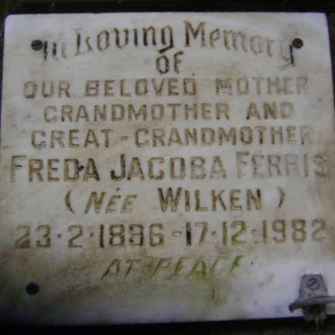 FERRIS Freda Jacoba nee WILKEN 1896-1982