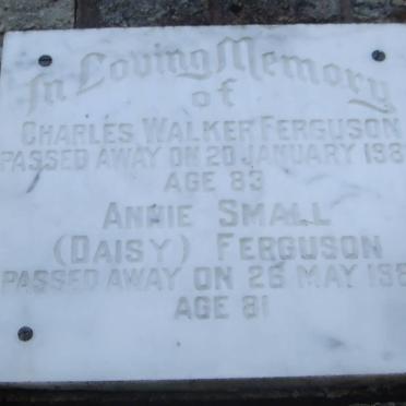 FERGUSON Charles Walker -1988 &amp; Annie Small -1988