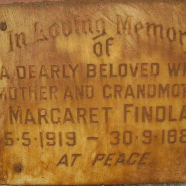 FINDLAY Margaret 1919-1982