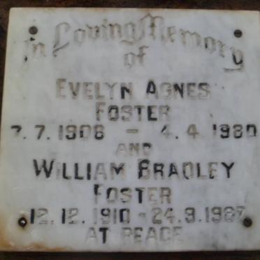 FOSTER William Bradley 1910-1987 &amp; Evelyn Agnes 1908-1980