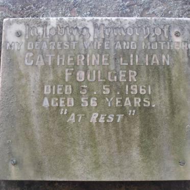 FOULGER Catherine Lilian -1961