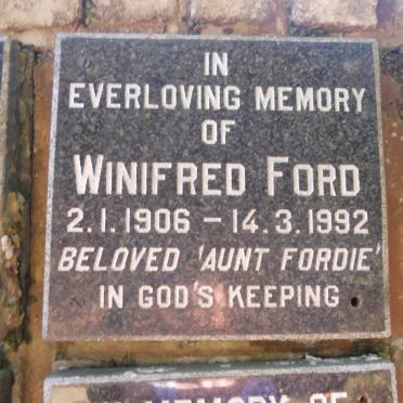 FORD Winifred 1906-1992
