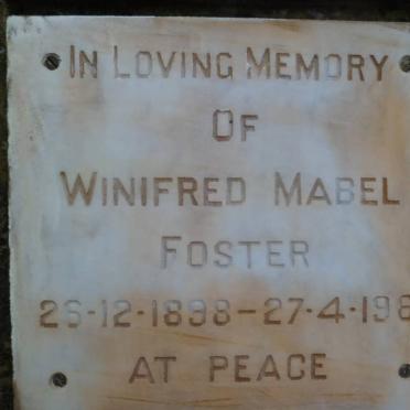 FOSTER Winifred Mabel 1898-1981