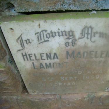 FORBES Helen Madeleine Lamont -1959