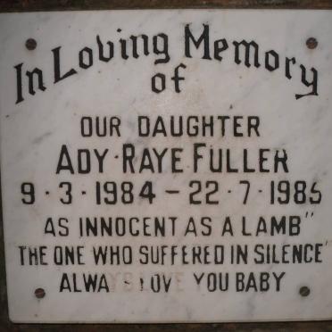 FULLER Ady Raye 1984-1985