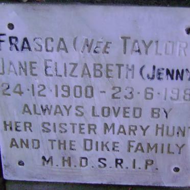 FRASCA Jane Elizabeth nee TAYLOR 1900-1981