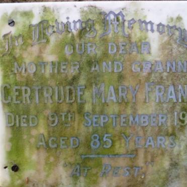 FRANCIS Gertrude Mary -1962
