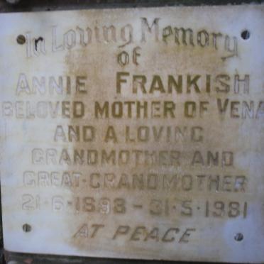 FRANKISH Annie 1898-1981