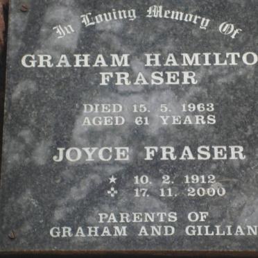 FRASER Graham Hamilton -1963 &amp; Joyce 1912-2000