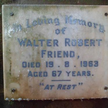 FRIEND Walter Robert -1963