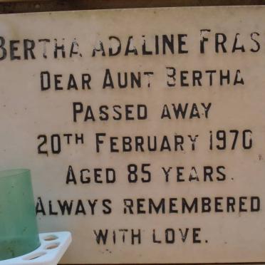 FRASER Bertha Adaline -1970