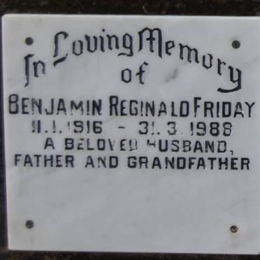 FRIDAY Benjamin Reginald 1916-1988