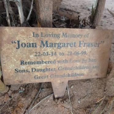 FRASER Joan Margaret 1914-1999