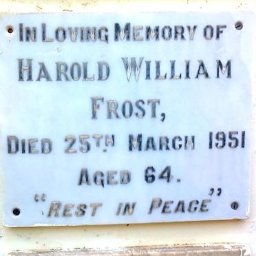 FROST Harold William -1951