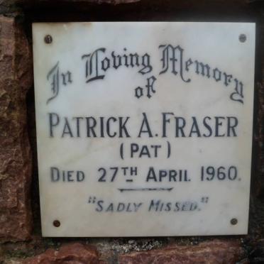 FRASER Patrick A. -1960