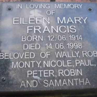 FRANCIS Eileen Mary 1914-1998