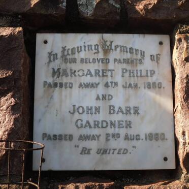 GARDNER John Barr -1960 &amp; Margaret Philip -1960