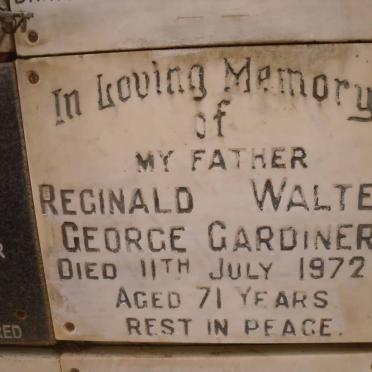GARDINER Reginald Walter George -1972
