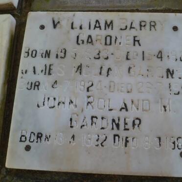 GARDNER James McLEAN 1924-1984 :: GARDNER John Roland M. 1932-1989 :: GARDNER William Barry 1933-1984