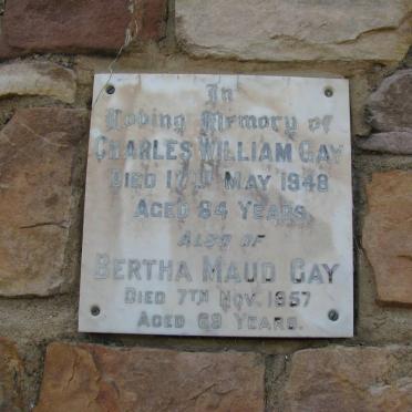 GAY Charles William -1948 &amp; Bertha Maud -1957