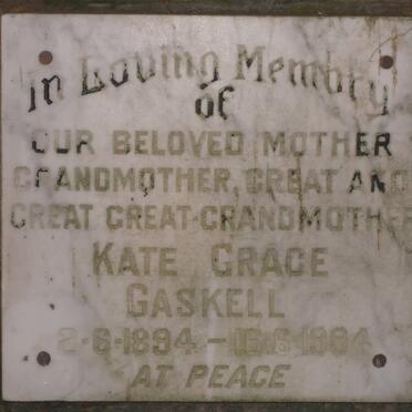 GASKELL Kate Grace 1894-1984