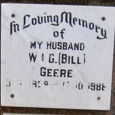 GEERE W.I.G. 1939-1988