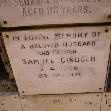 GINGOLD Samuel 1906-1971