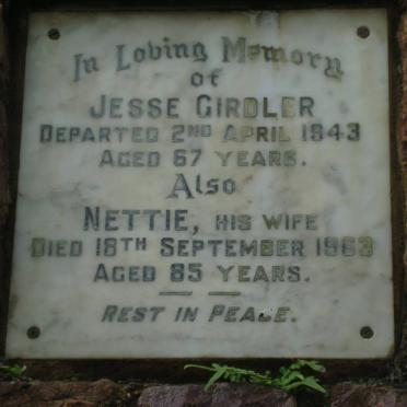 GIRDLER Jesse -1943 &amp; Nettie -1963