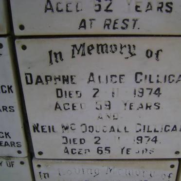 GILLIGAN Neil McDougall -1974 &amp; Daphne Alice -1974