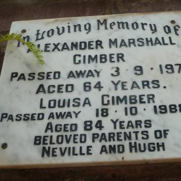 GIMBER Alexander Marshall - 1972 &amp; Louise -1988