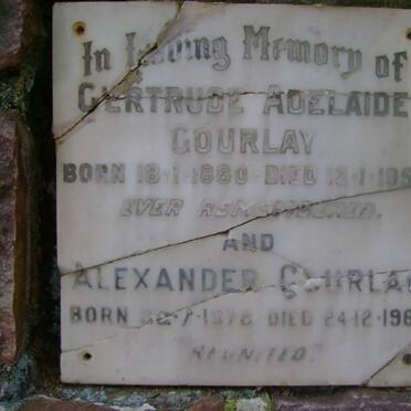 GOURLAY Alexander -1963 &amp; Gertrude Adelaide -1959