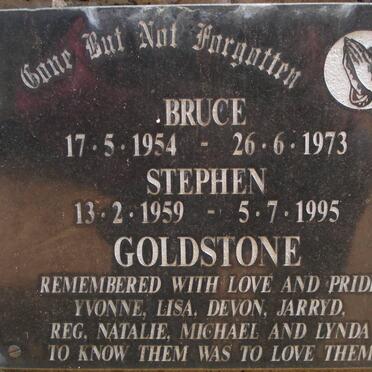 GOLDSTONE Bruce 1954-1973 :: GOLDSTONE Stephen 1959-1995