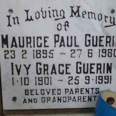 GUERIN Maurice Paul 1895-1980 &amp; Ivy Grace 1901-1991