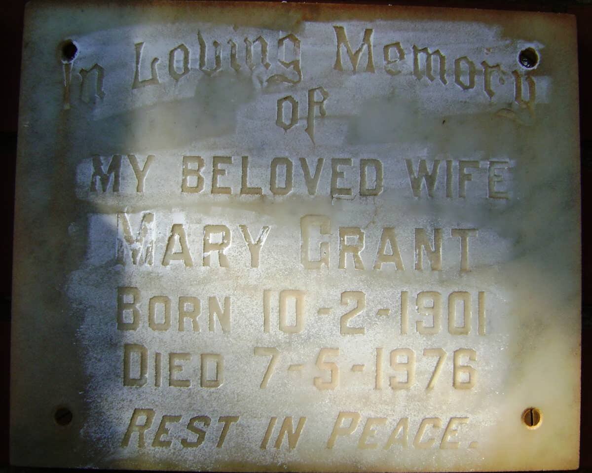 GRANT Mary 1901-1976