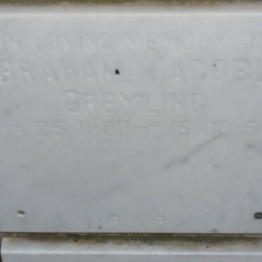 GREYLING Abraham Jacobus 1888-1991