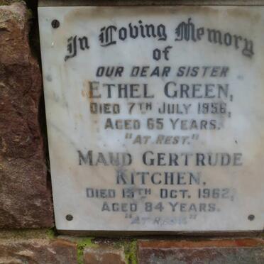 GREEN Ethel -1956 :: KITCHEN Maud Gertrude -1962