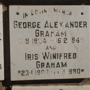 GRAHAM George Alexander 1904-1969 &amp; Iris Winifred 1907-1990