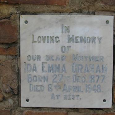 GRAHAM Ida Emma 1877-1948