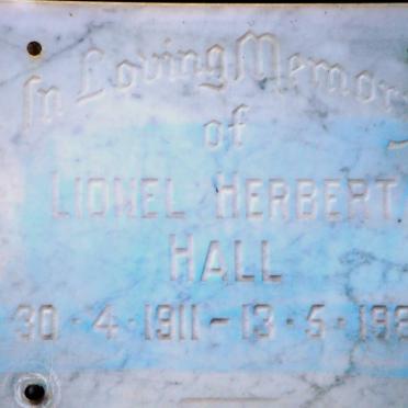 HALL Lionel Herbert 1911-1987