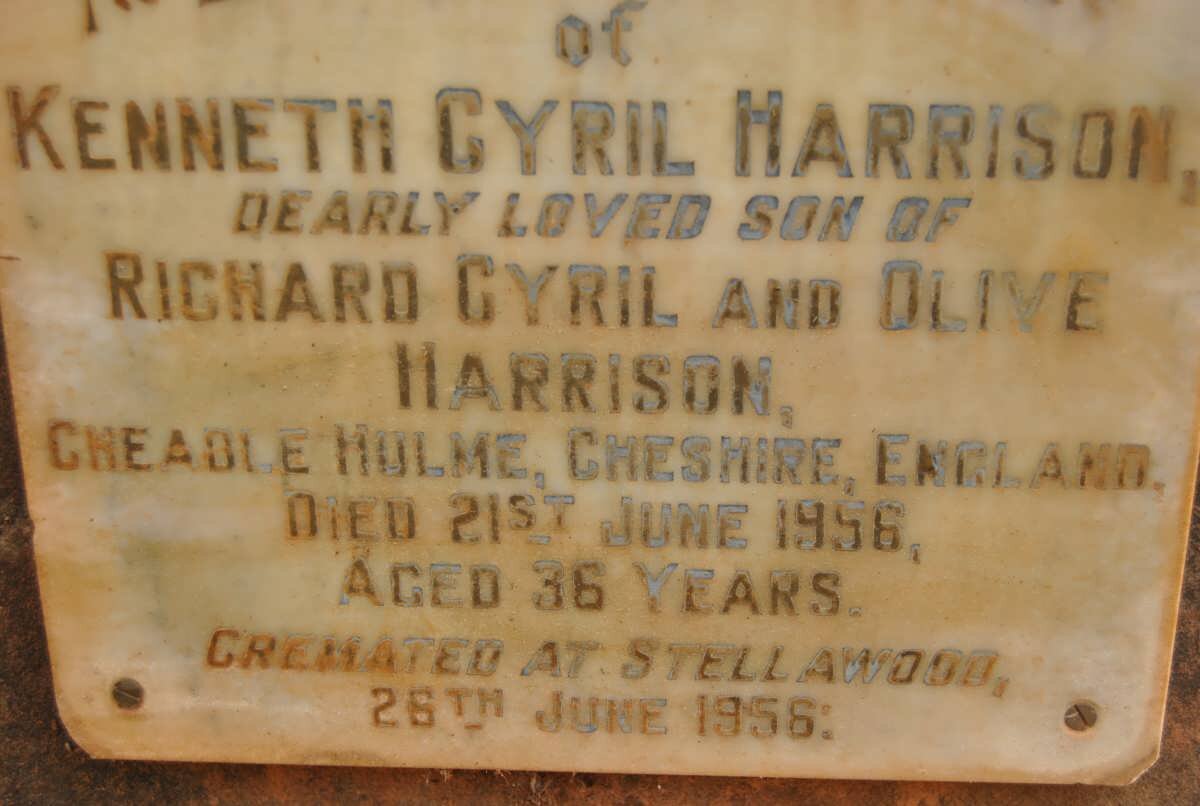 HARRISON Kenneth Cyril -1956
