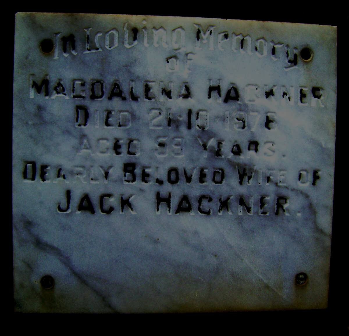 HACKNER Magdalena -1976