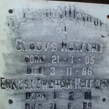 HALFORD Ernest Graham 1901-1989 &amp; Gladys 1905-1986