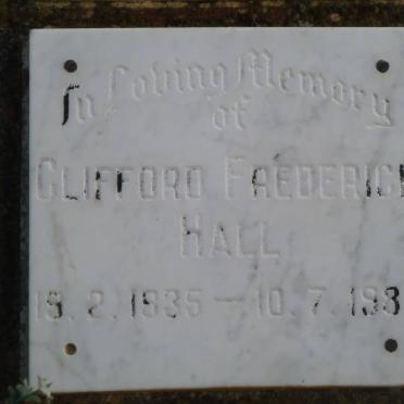 HALL Clifford Frederick 1935-1989
