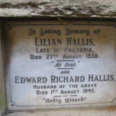 HALLIS Edward Richard -1942 &amp; Lilian -1939