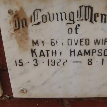 HAMPSON Kathy 1922-1986