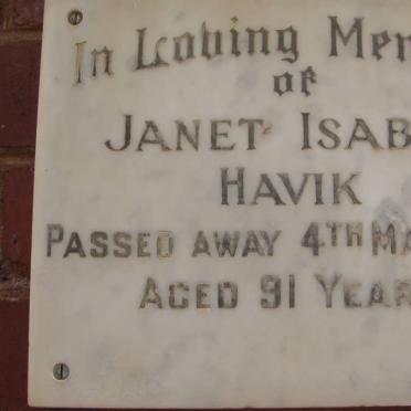 HAVIK Janet Isabel -1970