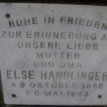 HANDLINGER Else 1888-1983