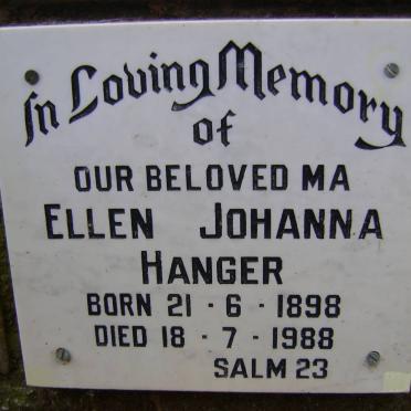 HANGER Ellen Johanna 1898-1988