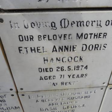 HANCOCK Ethel Annie Doris -1974
